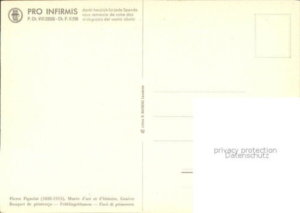 Kuenstlerkarte Pierre Pignolat Frühlingsblumen – Bild 2