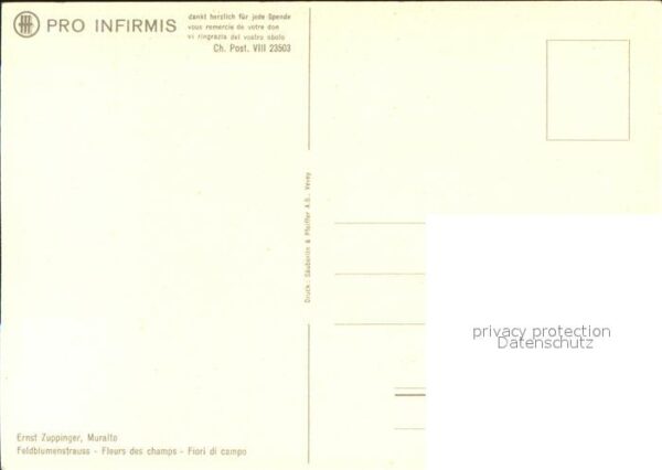 Kuenstlerkarte Ernst Zuppinger Feldblumenstrauss – Bild 2