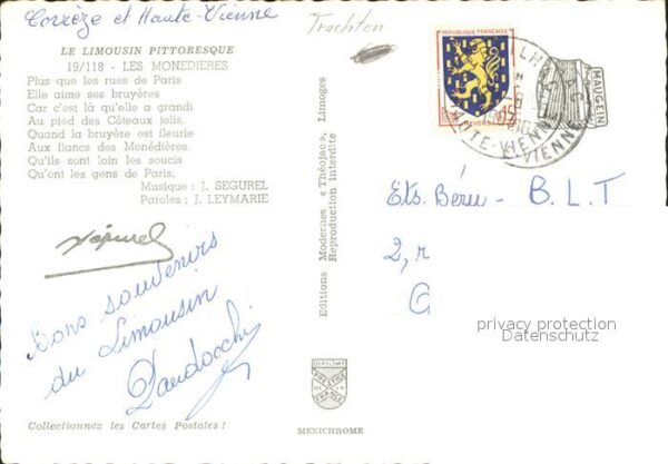 Trachten Monediere Haute-Vienne Ziege – Bild 2