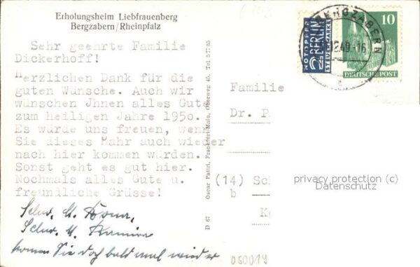 Bad Bergzabern Erholungsheim Liebfrauenberg – Bild 2