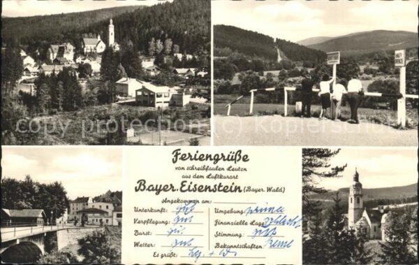 Bayerisch Eisenstein Ortsansicht Brücke Kirche
