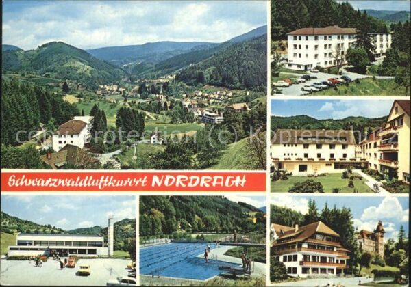 Nordrach Panorama Teilansichten Schwimmbad