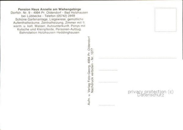 Bad Holzhausen Luebbecke Pension Haus Annelie Gartenanlage – Bild 2