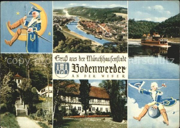 Bodenwerder Münchhausen Weser Schiff  Park