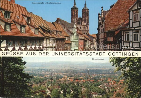 Goettingen Niedersachsen Johannisstr mit Johanniskirche Gesamtan