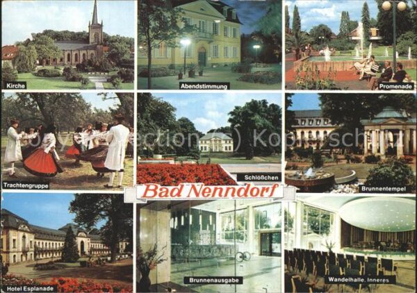 Bad Nenndorf Kirche Promenade Trachtengruppe Brunnen