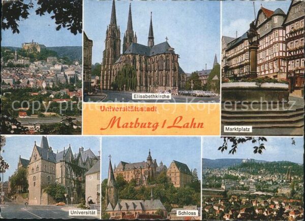 Marburg Lahn Stadtblick Elisabethkirche Marktplatz U