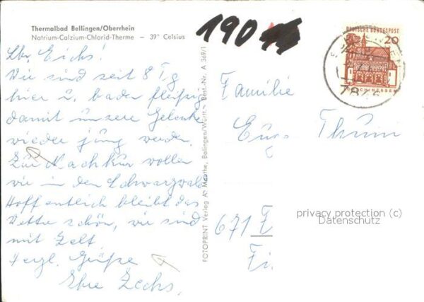 Bad Bellingen Ortsblick Thermalbad Kurhaus – Bild 2