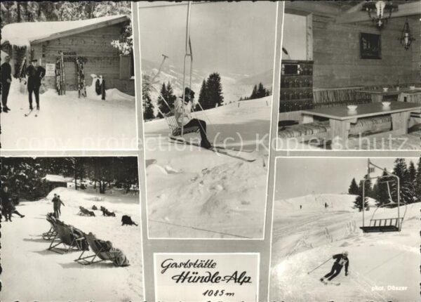 Oberstaufen Gaststätte Hündle Alp Bergstation Hündl