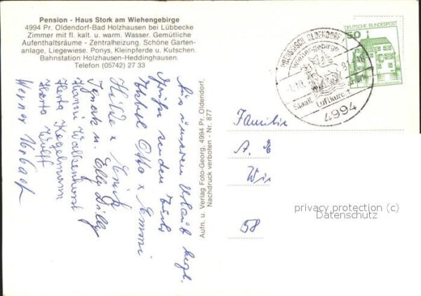 Bad Holzhausen Luebbecke Pension Haus Stork Teilansichten – Bild 2