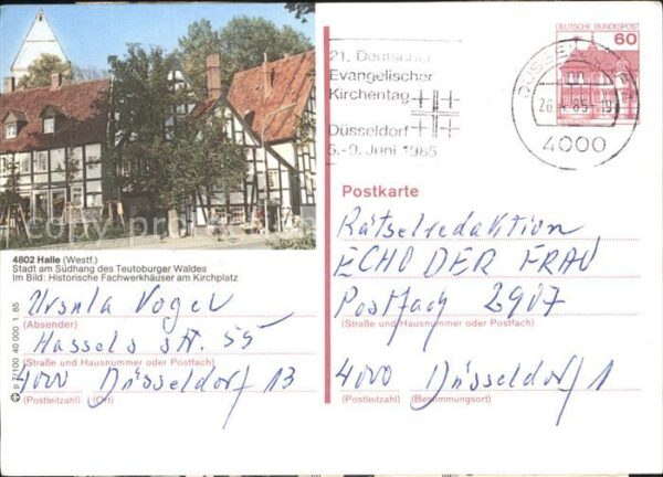 Halle Westfalen Historische Fachwerkhäuser am Kirchplat