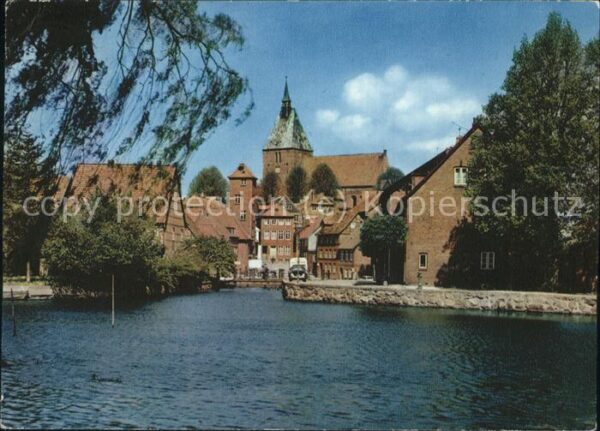 Moelln Mühlenteich mit St Nikolai Kirche