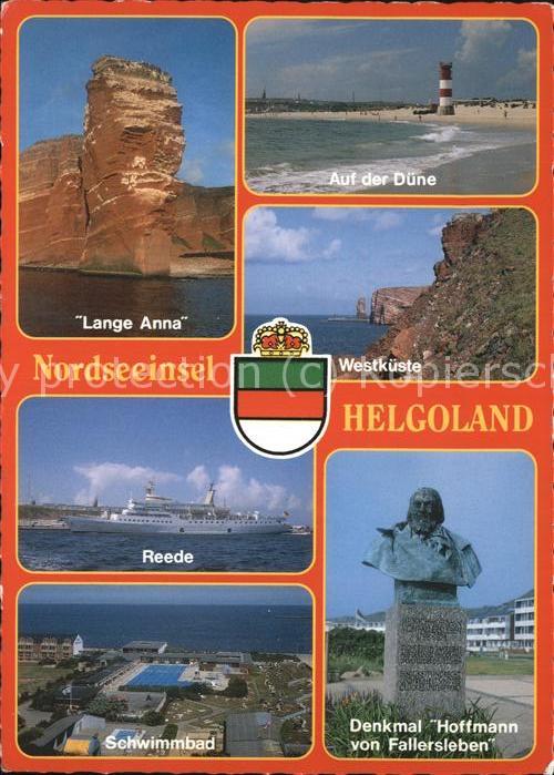 Helgoland Lange Anna Düne Leuchtturm Westküste Re