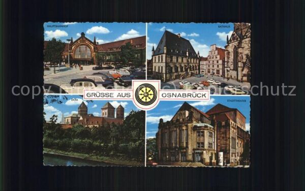 Osnabrueck Hauptbahnhof Rathaus Dom Stadttheater