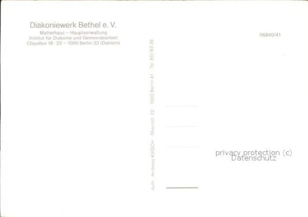 Dahlem Berlin Diakoniewerk Bethel – Bild 2