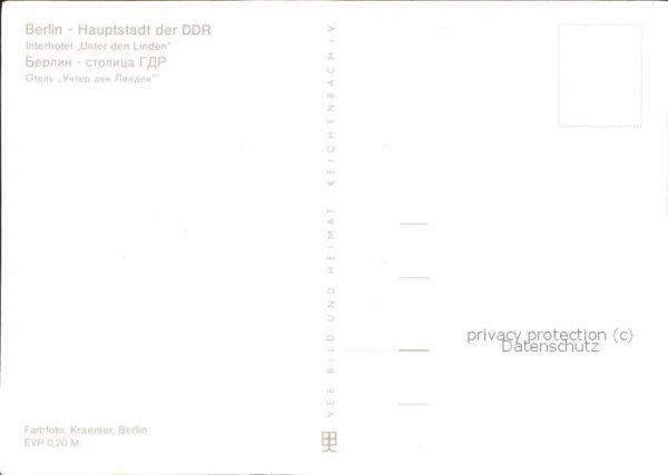 Berlin Interhotel Unter den Linden – Bild 2