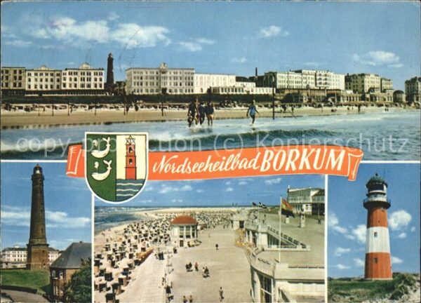 Borkum Strandpromenade Leuchttürme