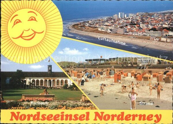 Norderney Nordseebad Fliegeraufnahme Kurhaus Strand