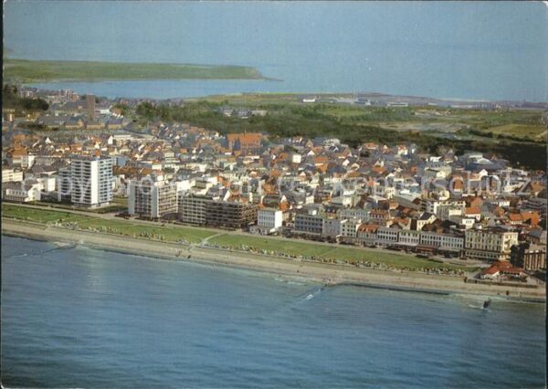 Norderney Nordseebad Kaiserstr und Strandpromenade Fliegerau