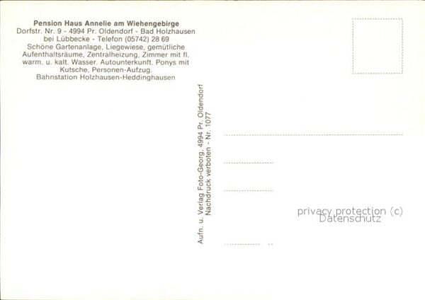 Bad Holzhausen Luebbecke Pension Haus Annelie Gartenanlage Liege – Bild 2