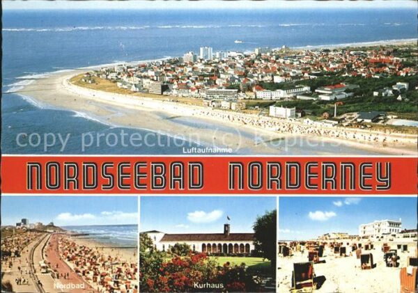 Norderney Nordseebad Fliegeraufnahme Nordbad Kurhaus Strand