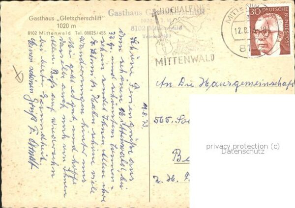 Mittenwald Bayern Gasthaus Gletscherschliff – Bild 2