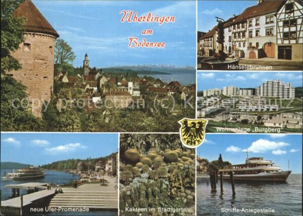 Ueberlingen Bodensee Stadtblick Hänselebrunnen Burgberg Ufer