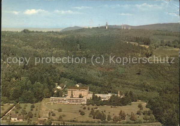 Heidelberg Neckar Sanatorium Königstuhl Fliegeraufnahme