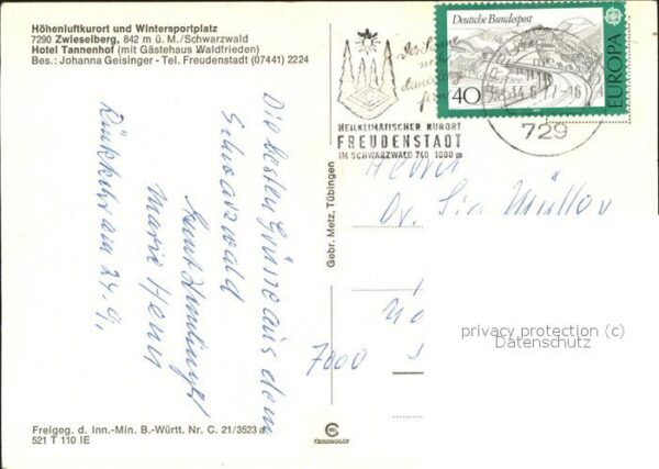 Zwieselberg Freudenstadt mit Hotel Tannenhof Fliegeraufnahme – Bild 2