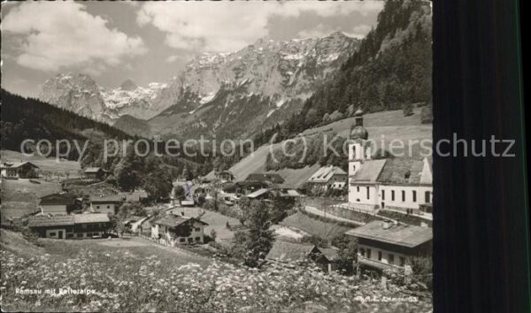 Ramsau Berchtesgaden Ortsblick mit Reiteralpe