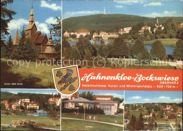 Hahnenklee-Bockswiese Harz Gustav Adolf Kirche Ortsansicht Kurteic