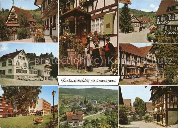 Sasbachwalden Ortsansicht Trachten Fachwerkhäuser