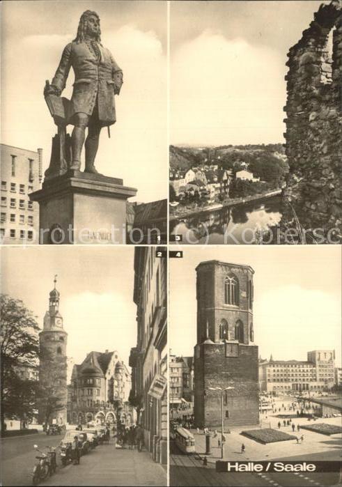 Halle Saale Händel Denkmal Leipziger Turm Burgruine