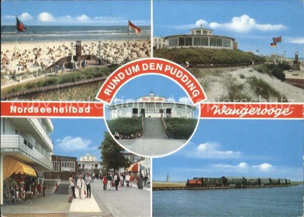 Wangerooge Nordseebad Strand Promenade Pudding Inselbahn