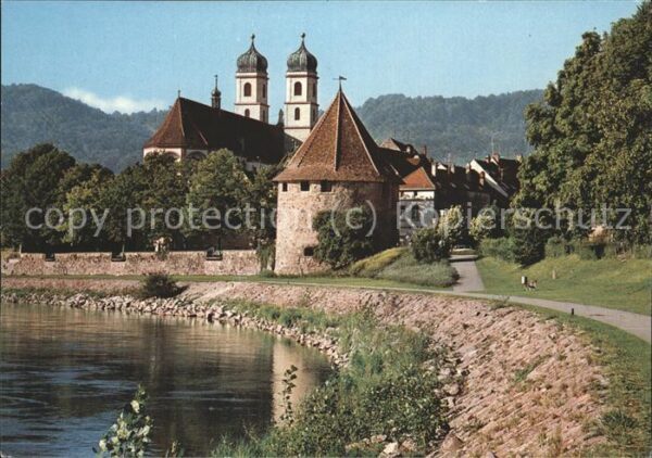 Bad Saeckingen Rheinuferpromenade Turm Kirche