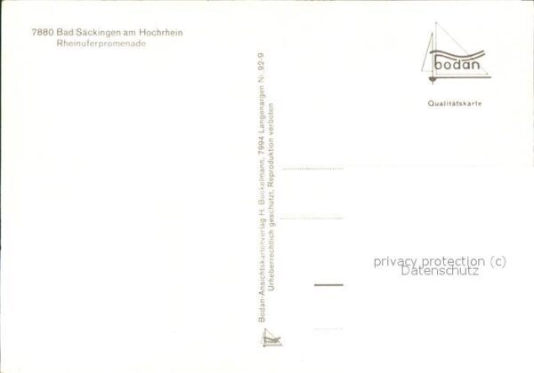 Bad Saeckingen Rheinuferpromenade Turm Kirche – Bild 2