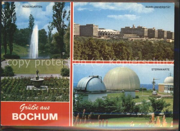 Bochum Rosengarten Fontäne Ruhr Universität St
