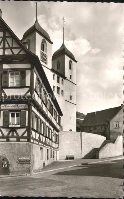 Wiesensteig Altes Spital und Katholische Kirche Luf