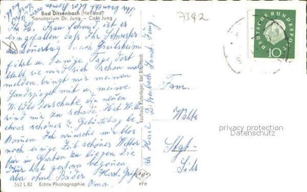 Bad Ditzenbach Sanatorium Dr. Jung Cafe Heilbad – Bild 2