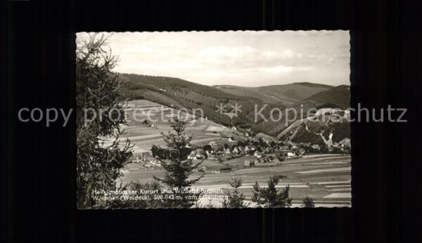 Willingen Sauerland Blick vom Ettelsberg Heilklimatischer K