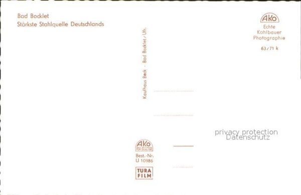 Bad Bocklet Teilansicht Stärkste Stahlquelle Deutsc – Bild 2