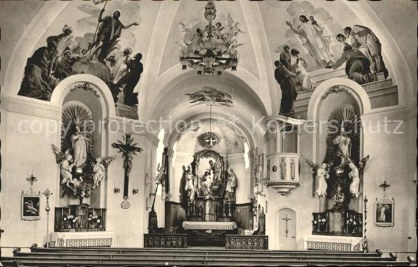 Grainau Bergkirche Inneres Fresken