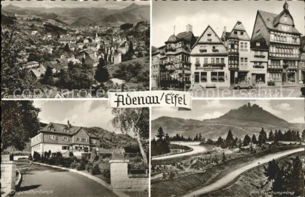 Adenau Ahrweiler Rheinland-Pfalz Gesamtansicht Marktplatz Jugendherberge