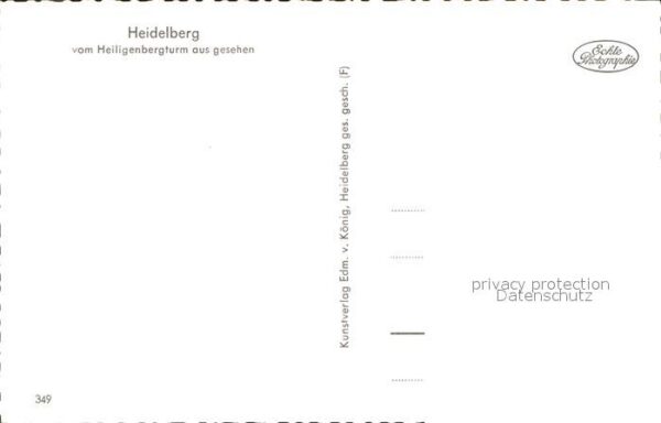Heidelberg Neckar Blick vom Heiligenbergturm Schloss Brüc – Bild 2
