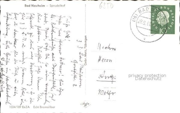 Bad Nauheim Sprudelhof Bromsilber Gedicht – Bild 2