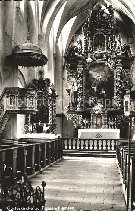 Frauenchiemsee Klosterkirche Altar Kanzel