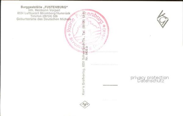 Stromberg Hunsrueck Burggaststätte Fustenburg – Bild 2
