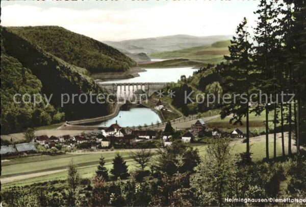 Helminghausen Diemeltalsperre Stausee Staumauer