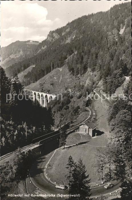 Hoellental Schwarzwald mit Ravennabrücke Höllentalbahn Eisenba