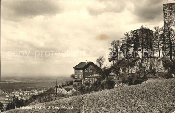 Buehl Baden Blick von der Burg Windeck